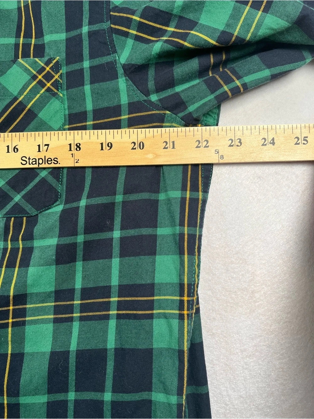 The North Face Mens Green Navy Plaid Button Down Shirt Outdoor Gorpcore Casual
